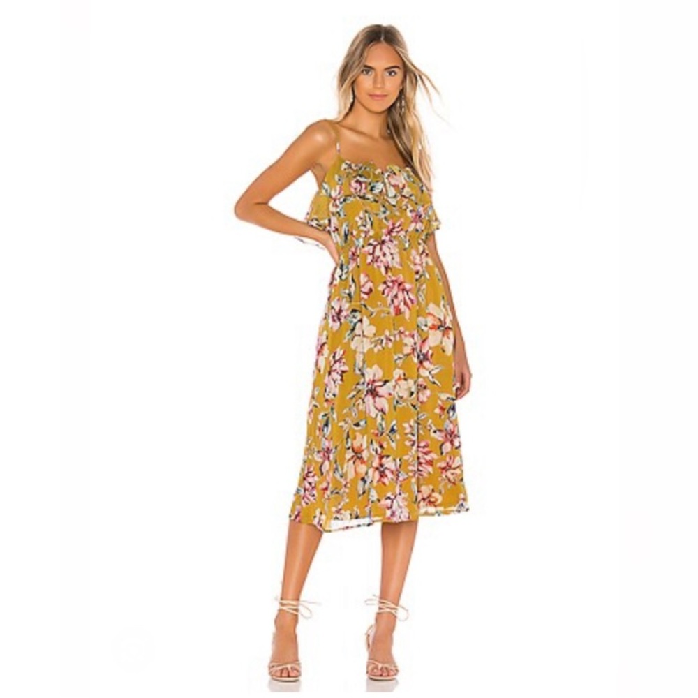 TULAROSA Mayven Dress in Mustard Floral Size XS from REVOLVE